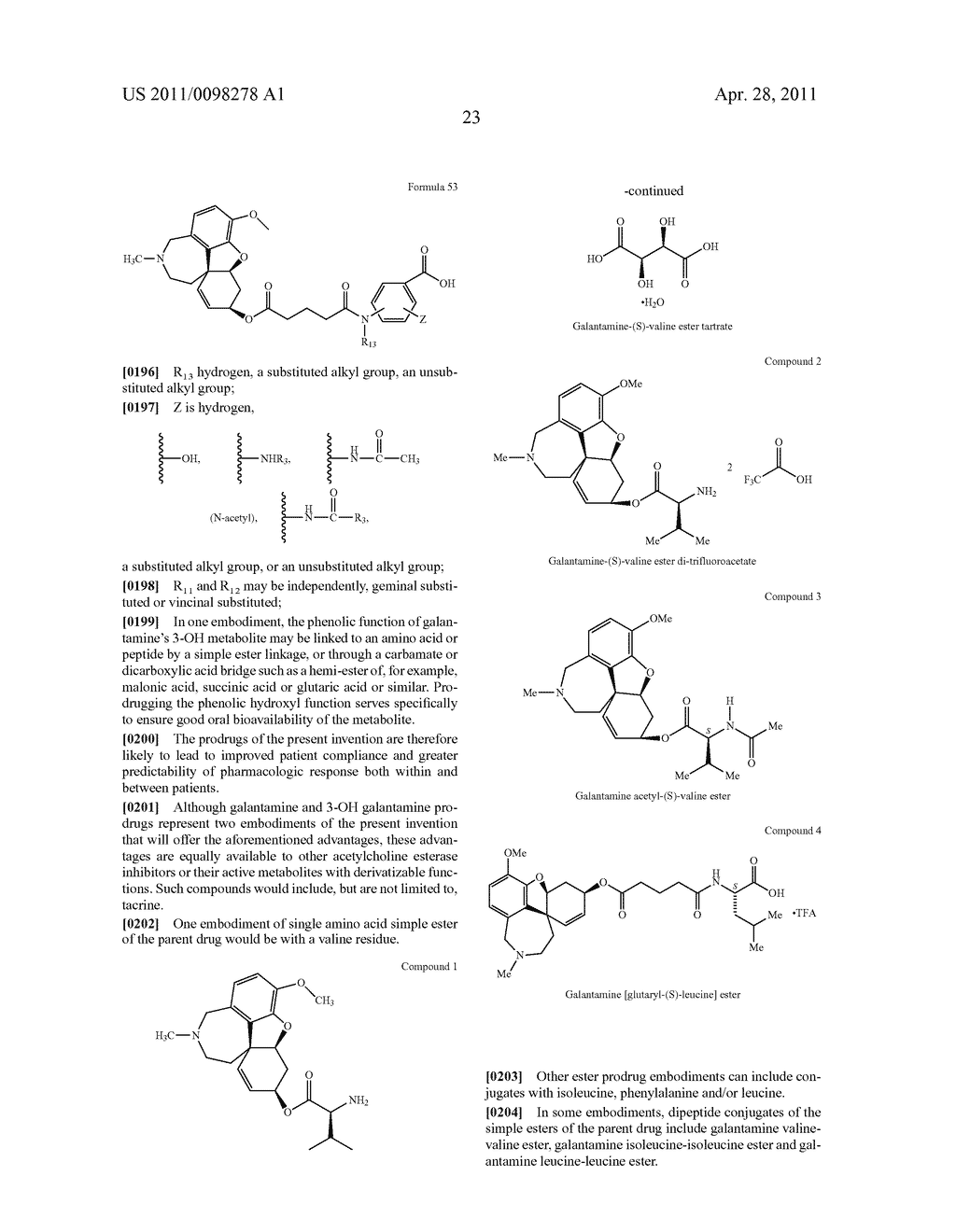 GALANTAMINE AMINO ACID AND PEPTIDE PRODRUGS AND USES THEREOF - diagram, schematic, and image 30