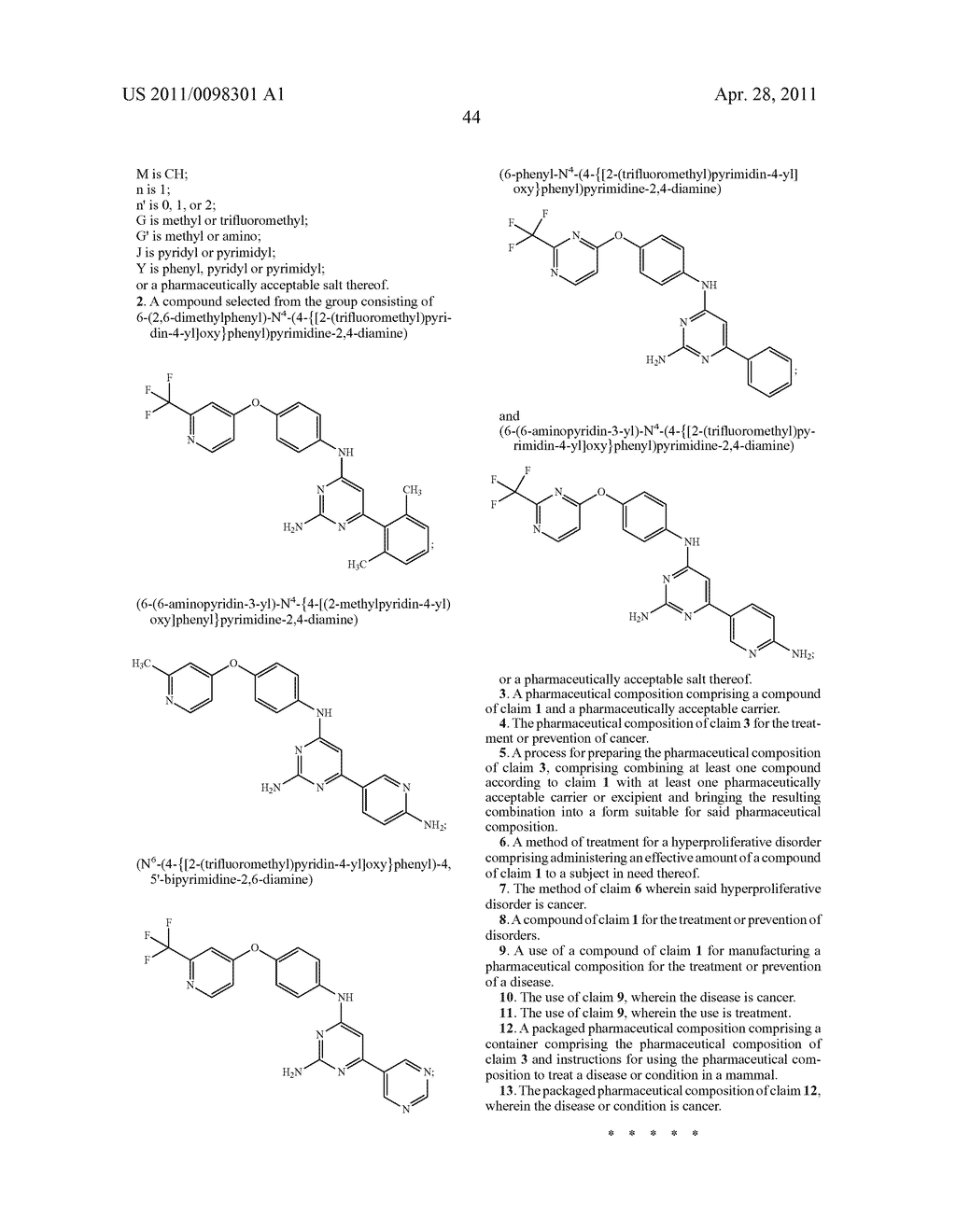 Pyrimidine Derivatives for Treatment of Hyperproliferative Disorders - diagram, schematic, and image 45