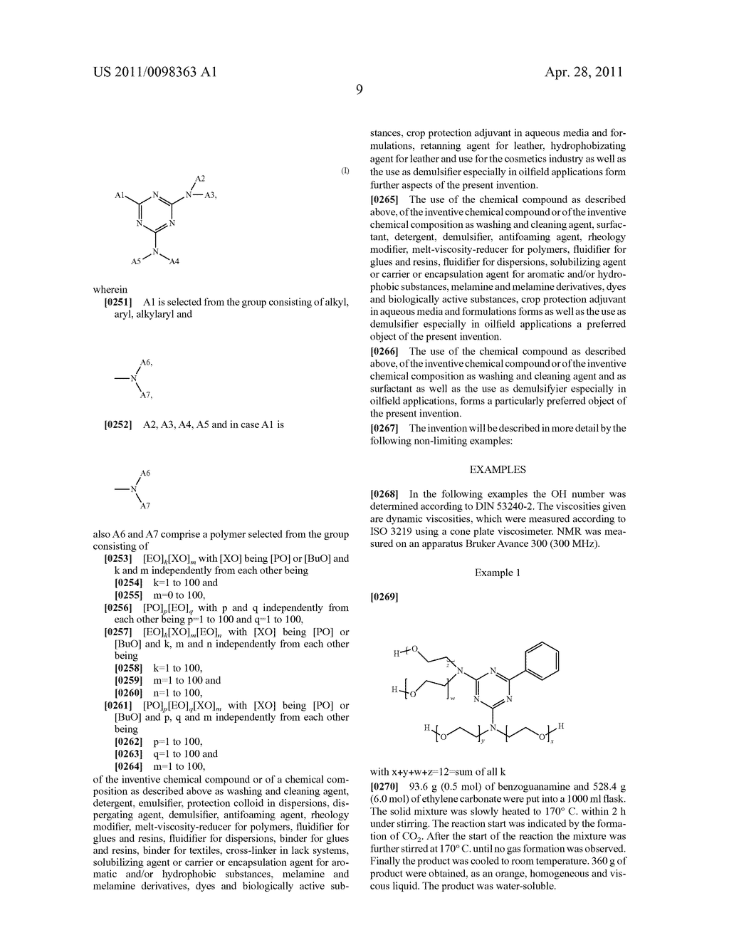 AMPHIPHILIC MOLECULES WITH A TRIAZINE CORE - diagram, schematic, and image 11