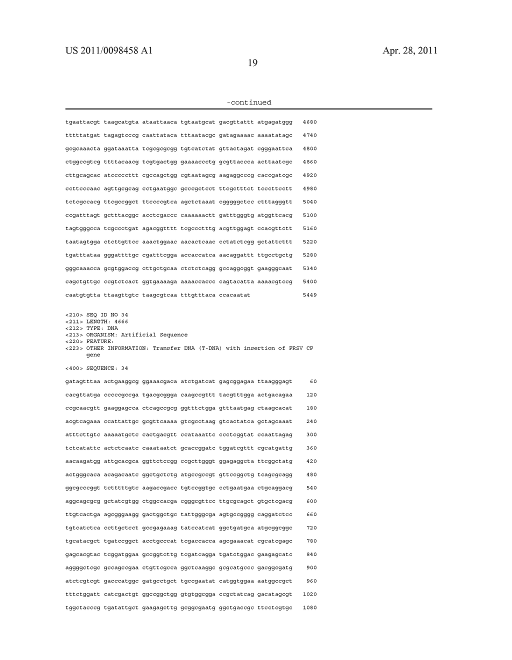 Isolated Nucleic Acid Molecules From Transgenic Papaya Line 16-0-1 Resistant To Papaya Ringspot Virus And Use Thereof - diagram, schematic, and image 28