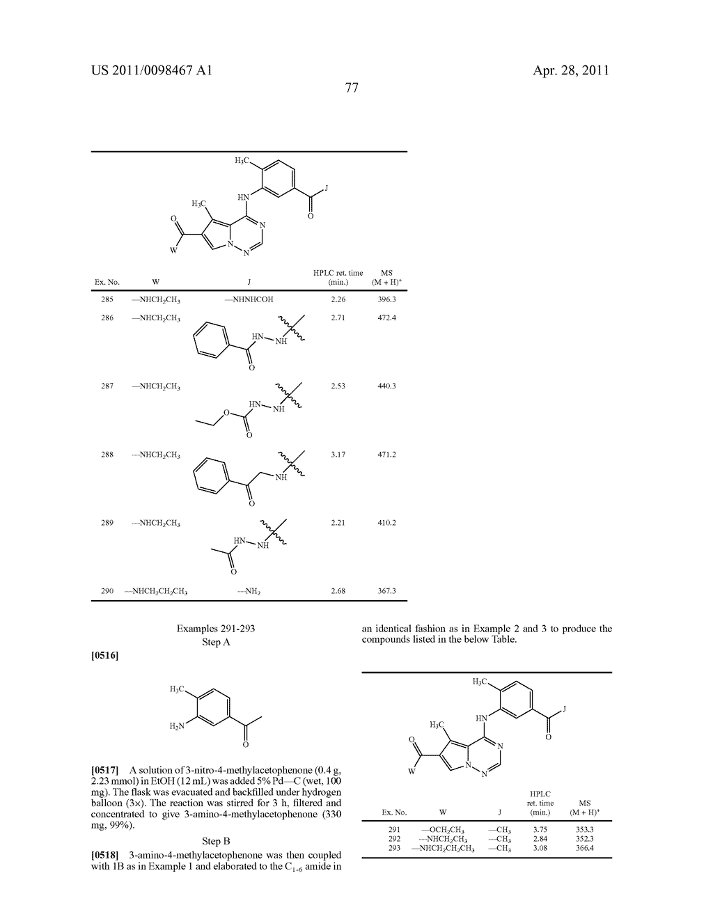 PYRROLO-TRIAZINE ANILINE COMPOUNDS USEFUL AS KINASE INHIBITORS - diagram, schematic, and image 78