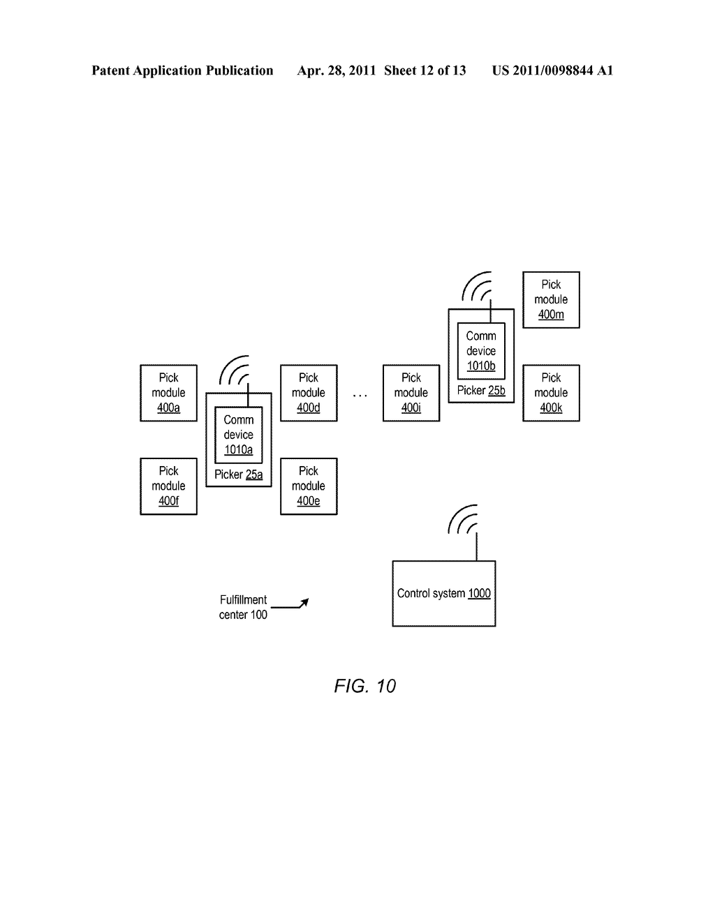 METHOD AND SYSTEM FOR INVENTORY PLACEMENT ACCORDING TO EXPECTED ITEM PICKING RATES - diagram, schematic, and image 13