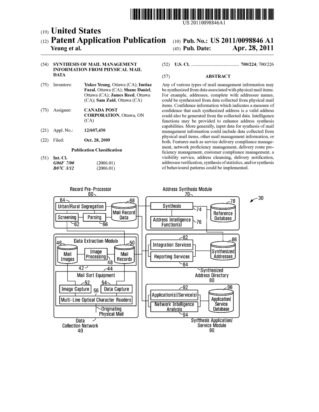 SYNTHESIS OF MAIL MANAGEMENT INFORMATION FROM PHYSICAL MAIL DATA - diagram, schematic, and image 01