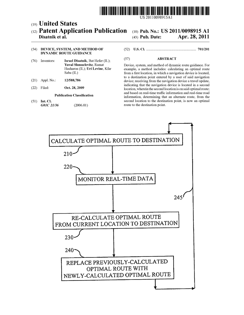 Device, system, and method of dynamic route guidance - diagram, schematic, and image 01