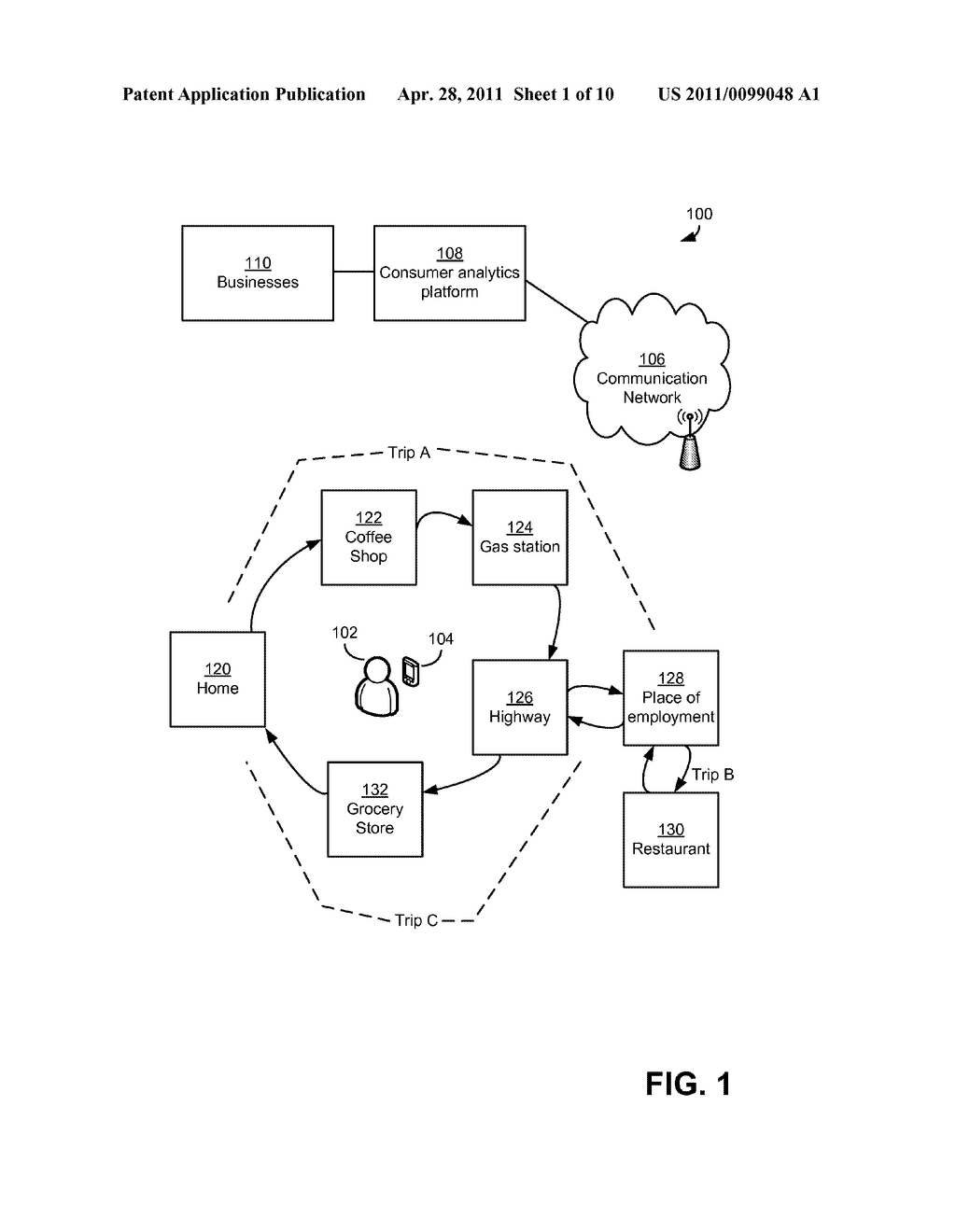 PERFORMING STUDIES OF CONSUMER BEHAVIOR DETERMINED USING ELECTRONICALLY-CAPTURED CONSUMER LOCATION DATA - diagram, schematic, and image 02