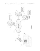 SYSTEM AND METHOD FOR USING A CARD HAVING A 2D BARCODE TO DIRECT A CONSUMER TO CONTENT ON A GLOBAL COMMUNICATIONS NETWORK diagram and image