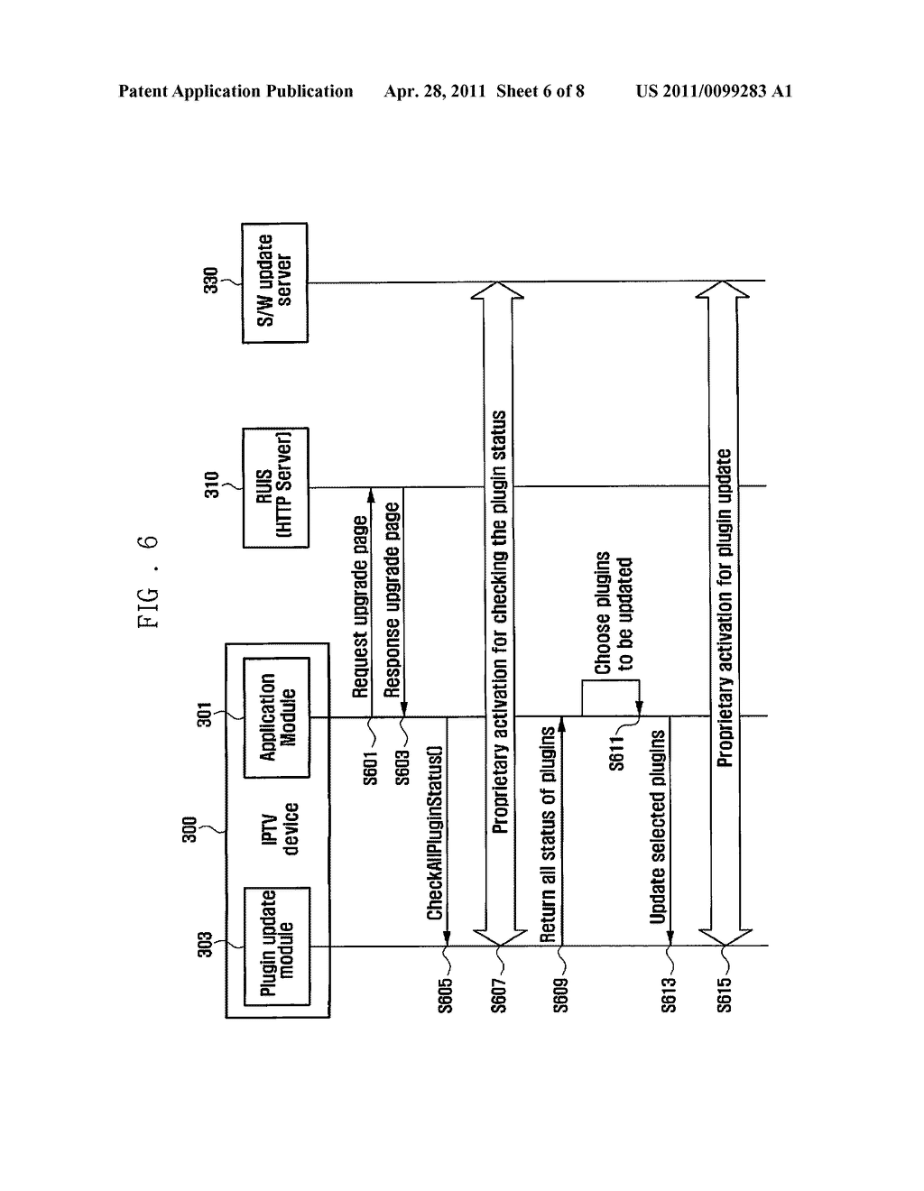 USER SERVICE PROFILE-BASED PLUG-IN UPDATE METHOD AND APPARATUS FOR INTERNET PROTOCOL TELEVISION SERVICE - diagram, schematic, and image 07