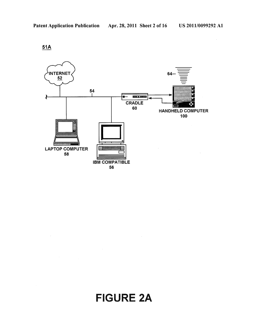 HANDHELD COMPUTER SYSTEM THAT ATTEMPTS TO ESTABLISH AN ALTERNATIVE NETWORK LINK UPON FAILING TO ESTABLISH A REQUESTED NETWORK LINK - diagram, schematic, and image 03