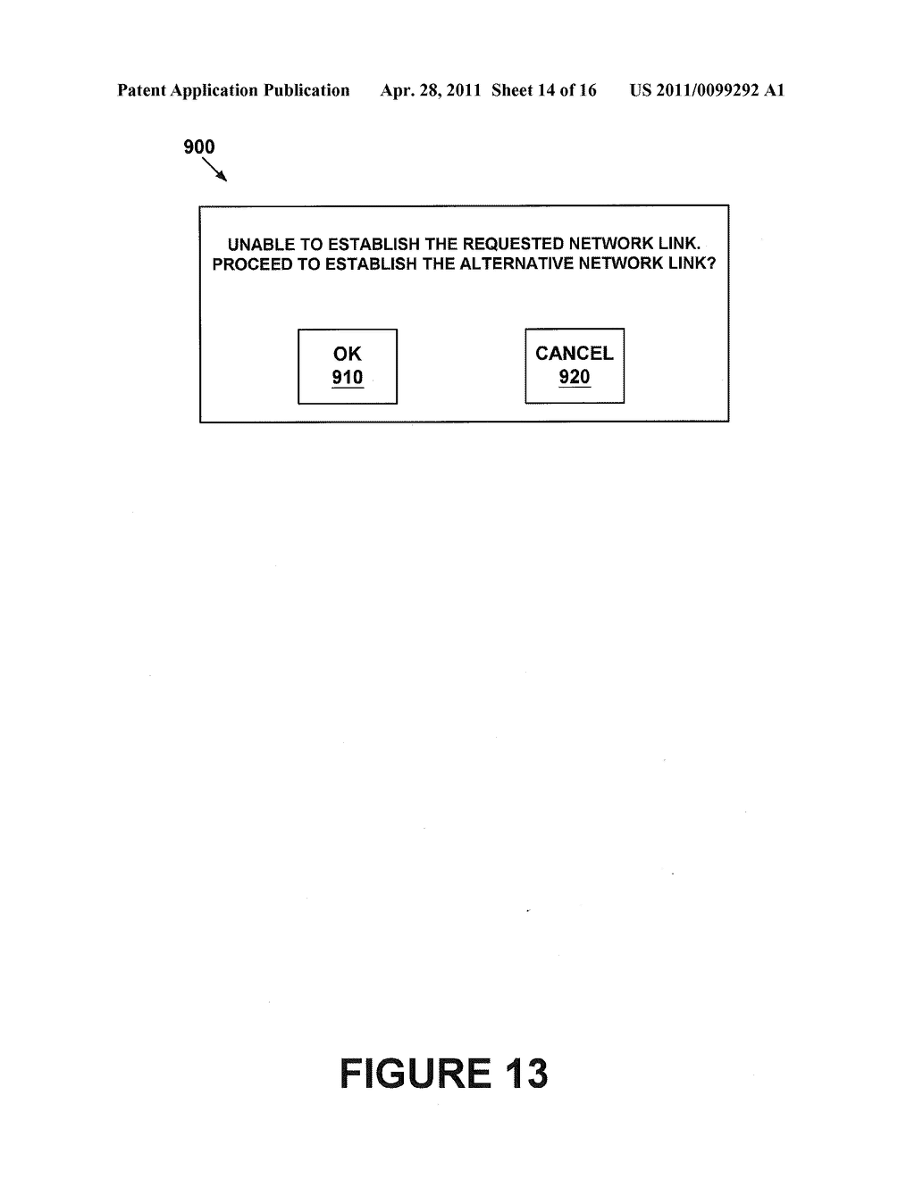 HANDHELD COMPUTER SYSTEM THAT ATTEMPTS TO ESTABLISH AN ALTERNATIVE NETWORK LINK UPON FAILING TO ESTABLISH A REQUESTED NETWORK LINK - diagram, schematic, and image 15