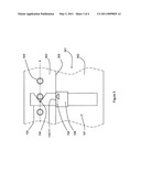 Measuring device for determining the shortest distance between features in a structure diagram and image