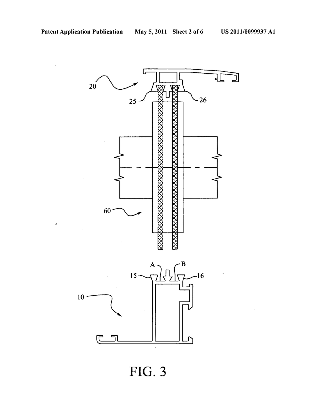 Uninsulated section suitable for producing insulated sections for thermal break window and door frames and associated method of assembly - diagram, schematic, and image 03