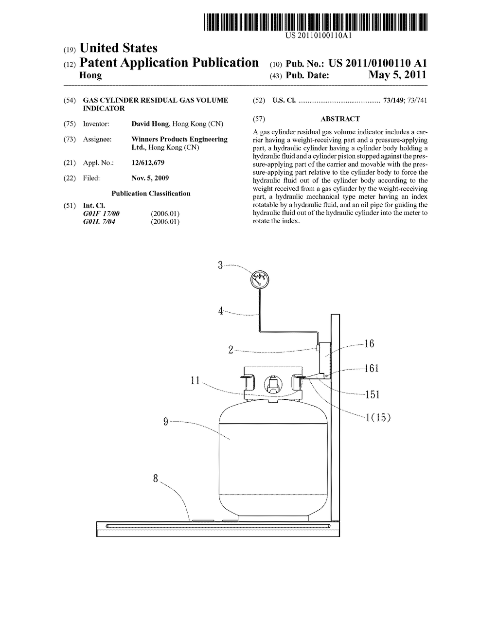 GAS CYLINDER RESIDUAL GAS VOLUME INDICATOR - diagram, schematic, and image 01