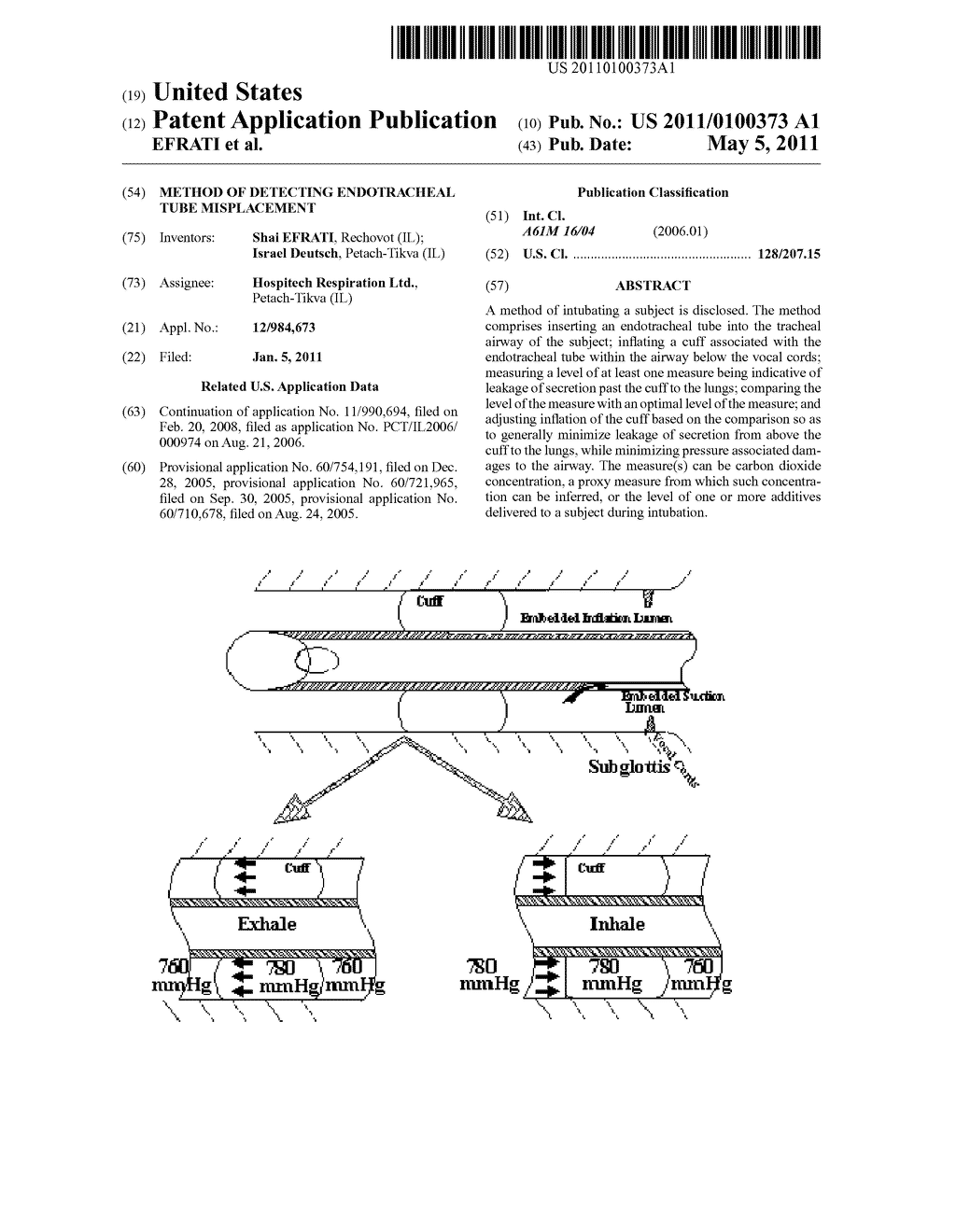 METHOD OF DETECTING ENDOTRACHEAL TUBE MISPLACEMENT - diagram, schematic, and image 01