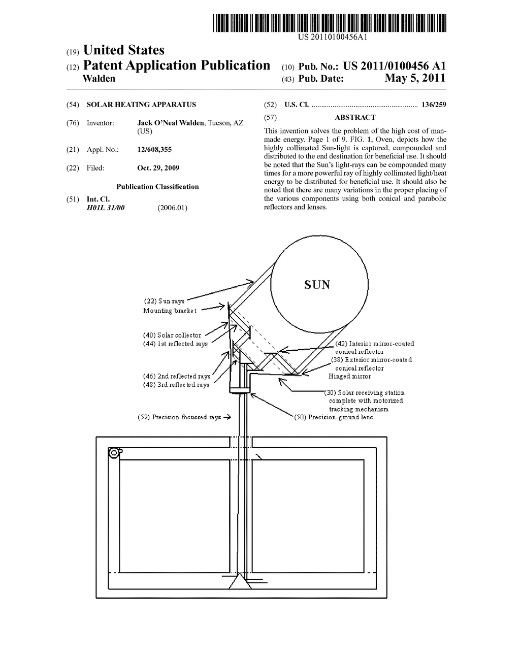 Solar Heating Apparatus - diagram, schematic, and image 01