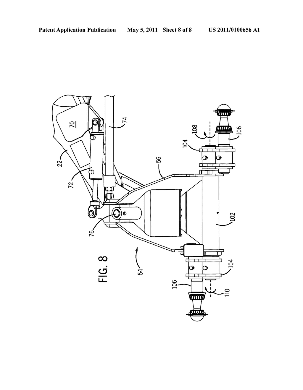 STEERABLE AGRICULTURAL IMPLEMENT WITH ADAPTABLE WHEEL SPACING - diagram, schematic, and image 09