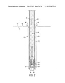 METHOD AND SYSTEM FOR INSTALLING GEOTHERMAL TRANSFER APPARATUSES WITH A SONIC DRILL AND A REMOVABLE OR RETRIEVABLE DRILL BIT diagram and image