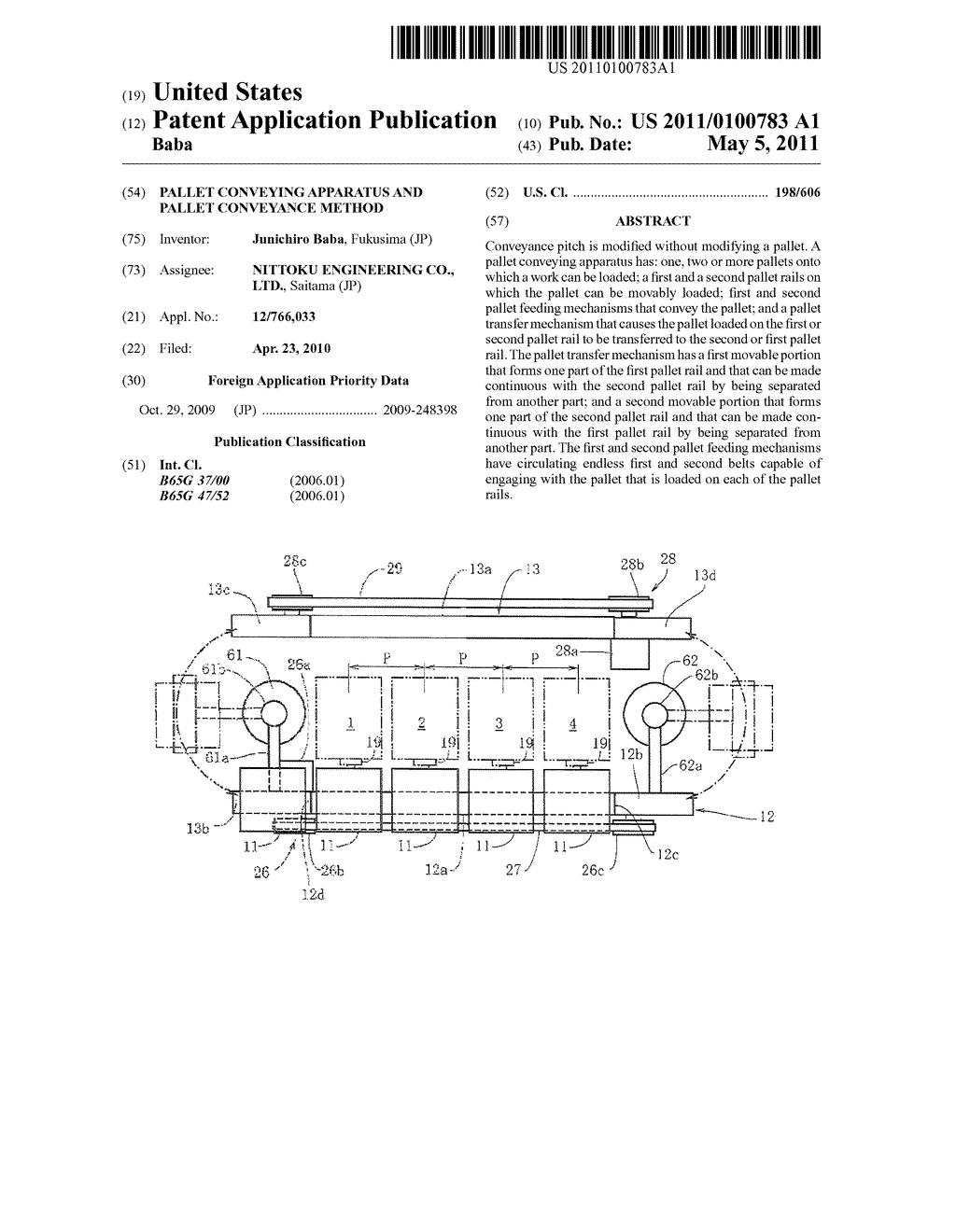 Pallet Conveying Apparatus and Pallet Conveyance Method - diagram, schematic, and image 01