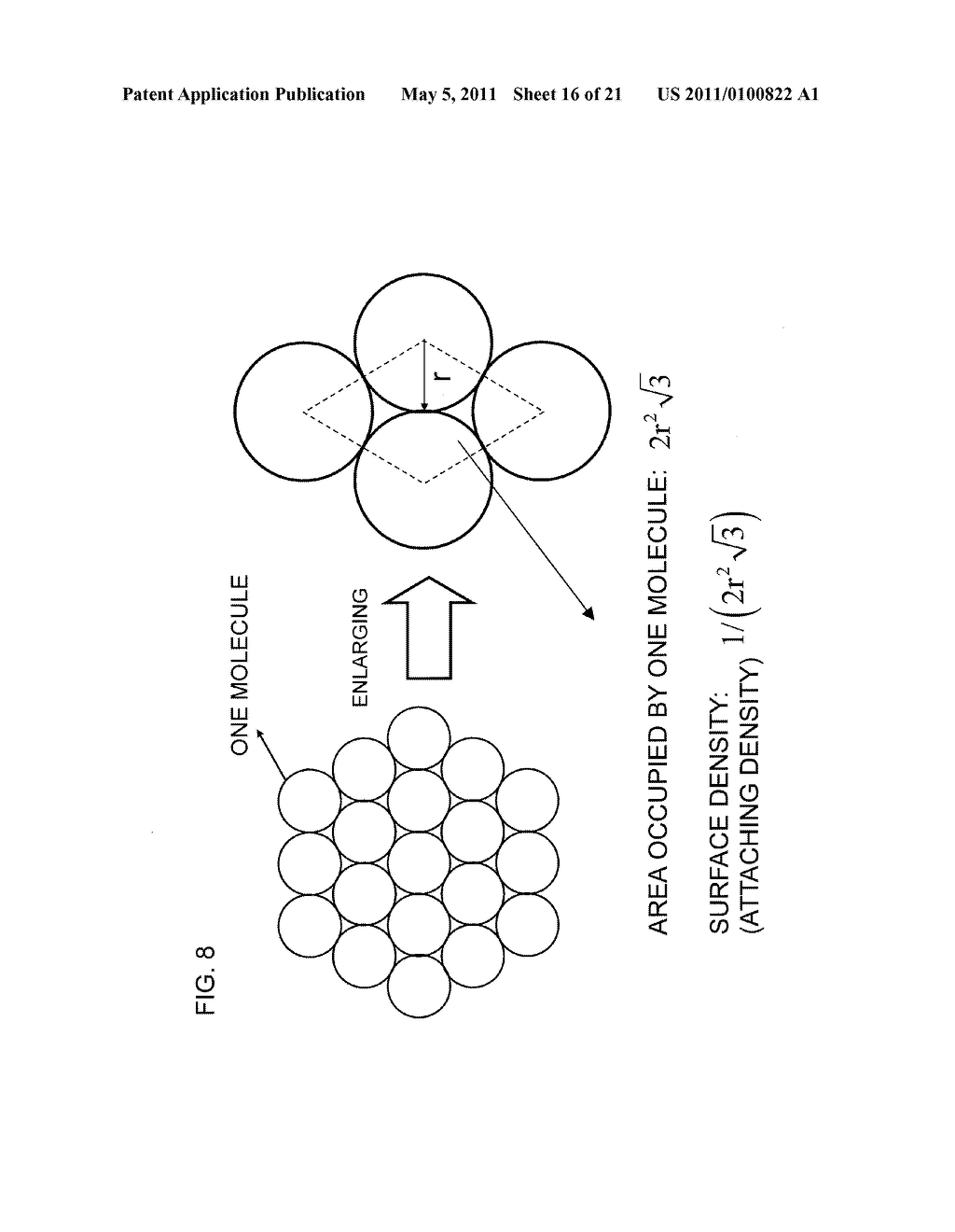 Device and method for quantitatively determining an analyte, a method for determining an effective size of a molecule, a method for attaching molecules to a substrate, and a device for detecting molecules - diagram, schematic, and image 17