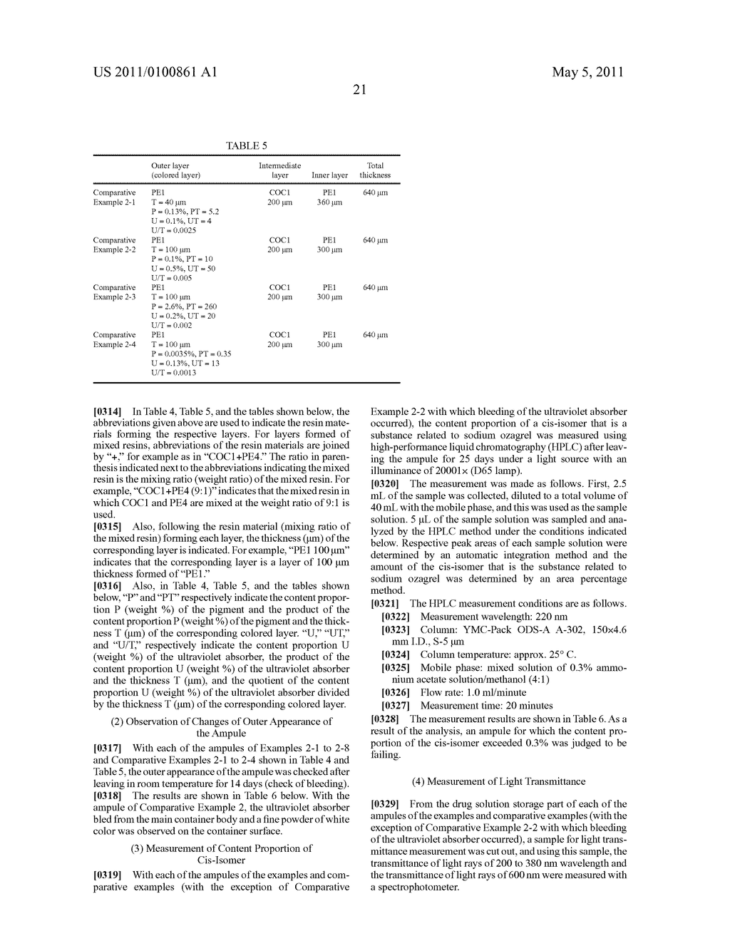 PLASTIC AMPULE AND COLORED PLASTIC CONTAINER - diagram, schematic, and image 32