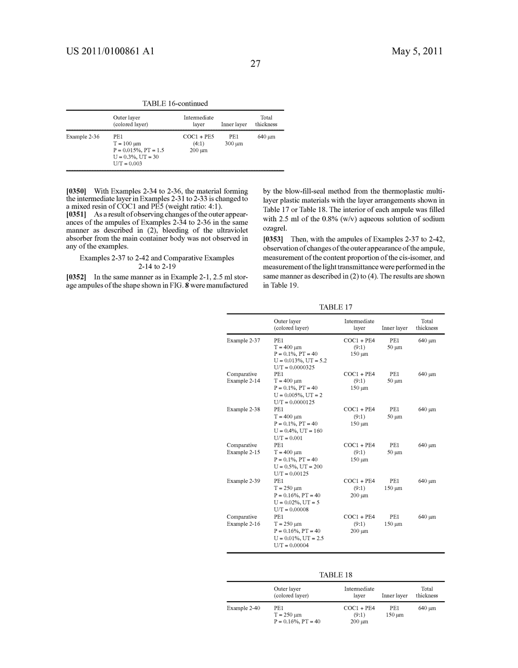 PLASTIC AMPULE AND COLORED PLASTIC CONTAINER - diagram, schematic, and image 38