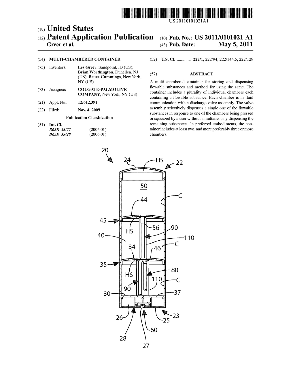 Multi-Chambered Container - diagram, schematic, and image 01