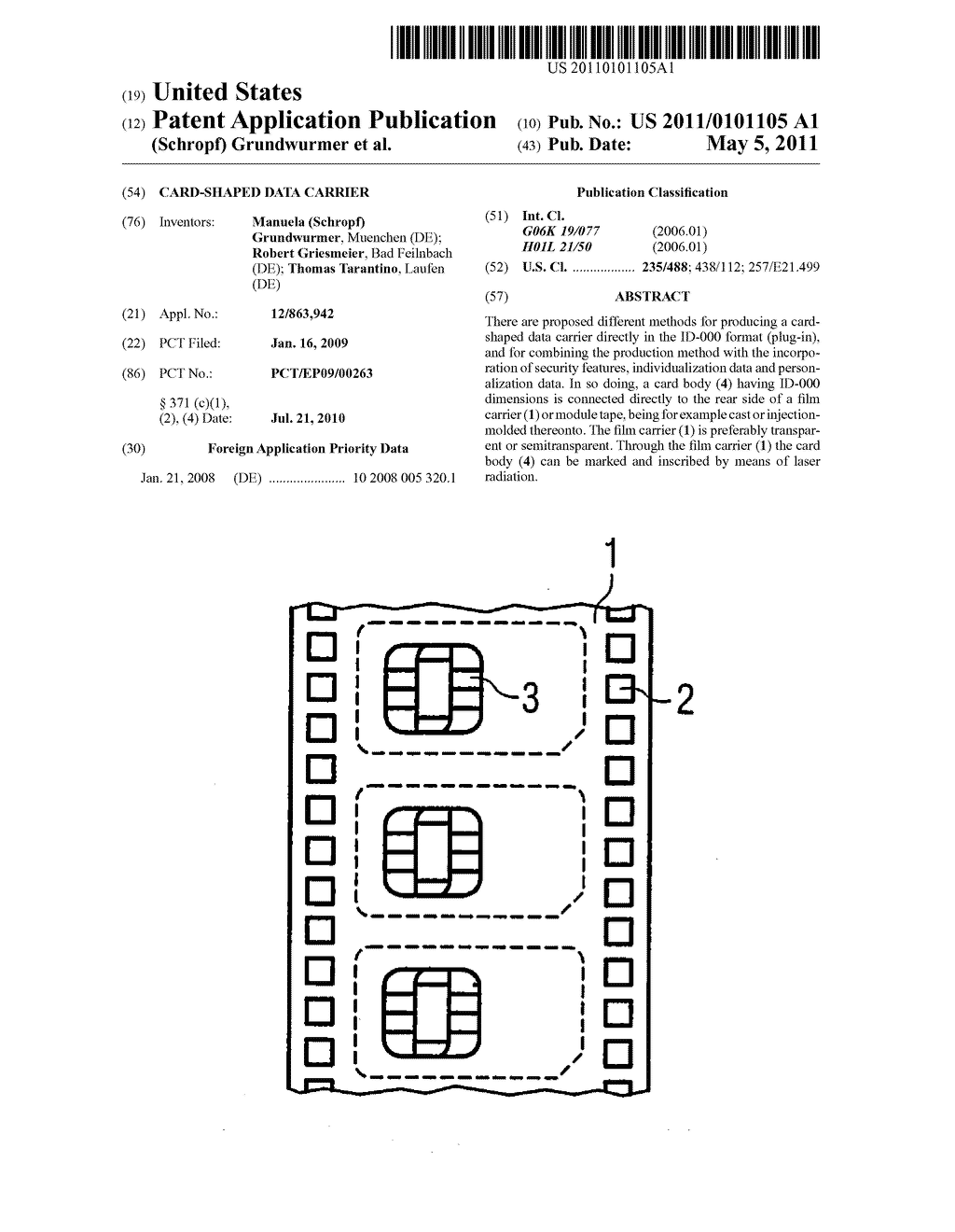 CARD-SHAPED DATA CARRIER - diagram, schematic, and image 01