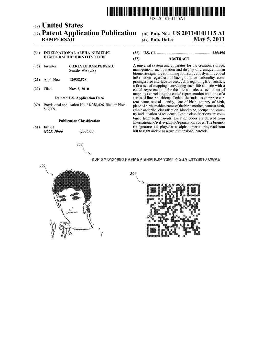 INTERNATIONAL ALPHA-NUMERIC DEMOGRAPHIC IDENTITY CODE - diagram, schematic, and image 01