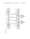 Roll mill with automatic control of roll-to-roll distance and inter-roll pressure diagram and image