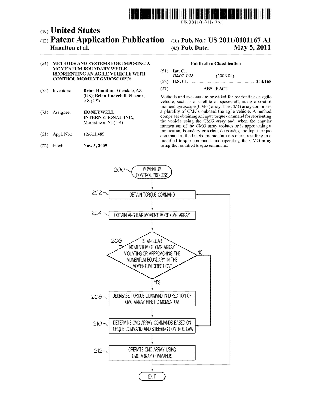 METHODS AND SYSTEMS FOR IMPOSING A MOMENTUM BOUNDARY WHILE REORIENTING AN AGILE VEHICLE WITH CONTROL MOMENT GYROSCOPES - diagram, schematic, and image 01