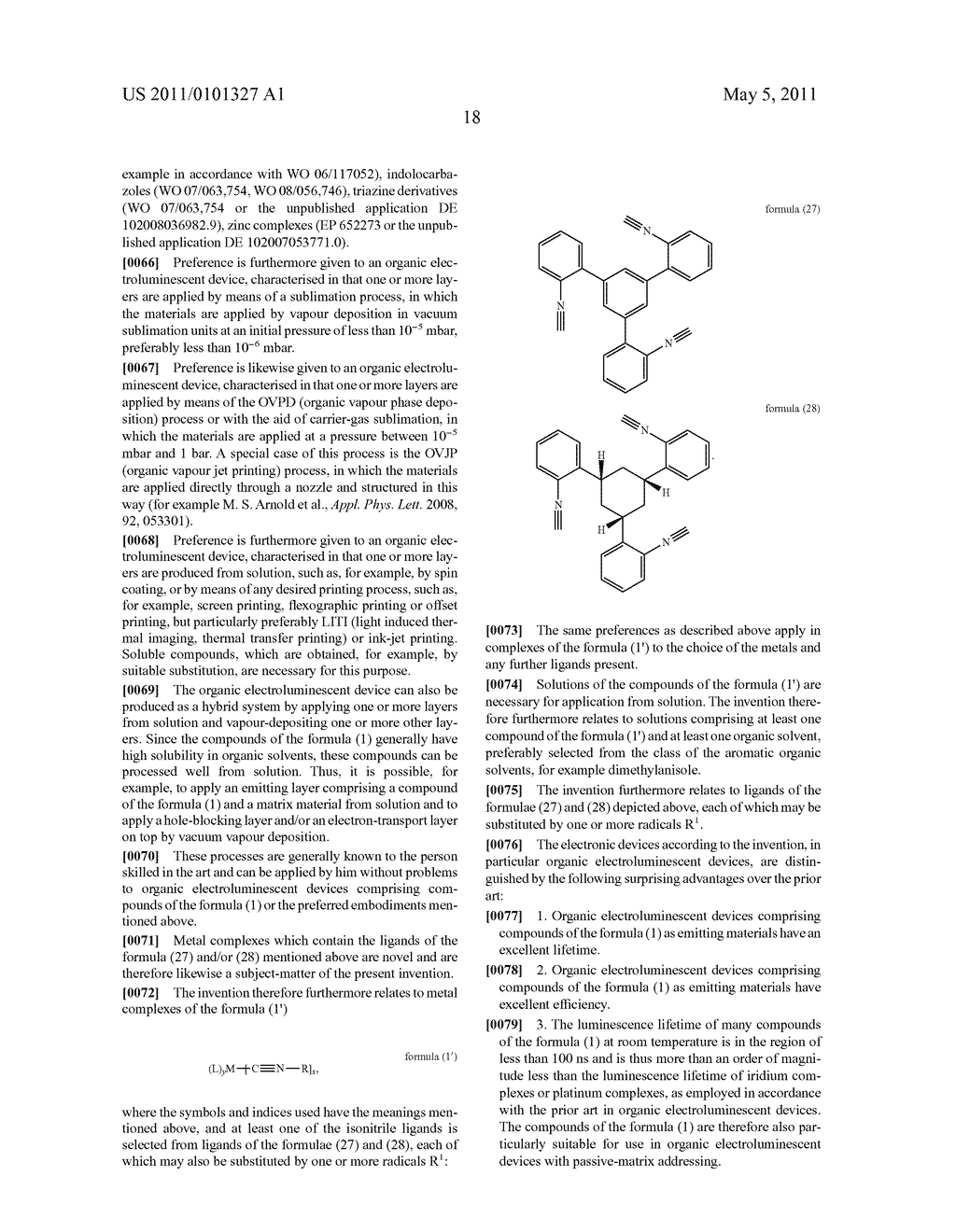 Electronic Devices Comprising Metal Complexes Having Isonitrile Ligands - diagram, schematic, and image 19