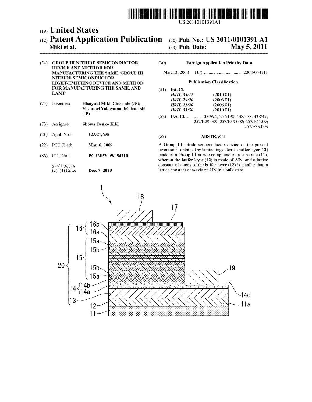 GROUP III NITRIDE SEMICONDUCTOR DEVICE AND METHOD FOR MANUFACTURING THE SAME, GROUP III NITRIDE SEMICONDUCTOR LIGHT-EMITTING DEVICE AND METHOD FOR MANUFACTURING THE SAME, AND LAMP - diagram, schematic, and image 01