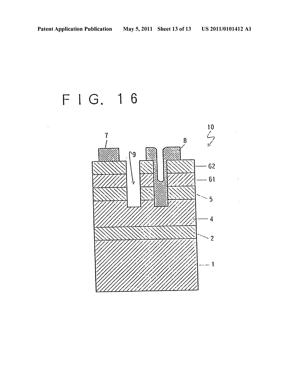 Light-emitting semiconductor device using group III nitrogen compound - diagram, schematic, and image 14