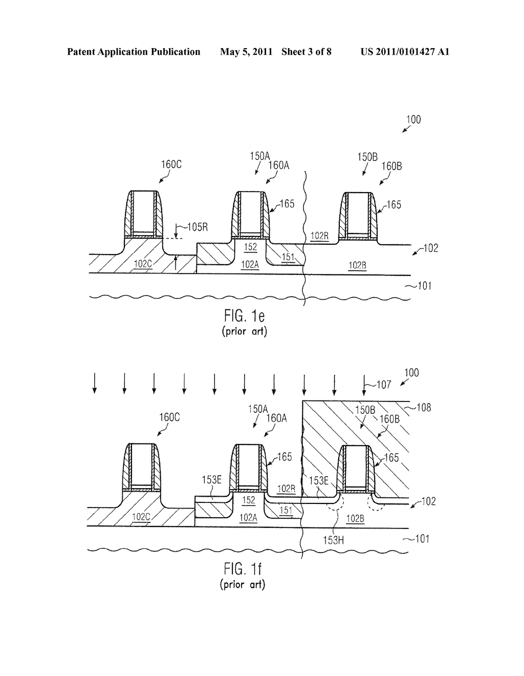 TRANSISTOR INCLUDING A HIGH-K METAL GATE ELECTRODE STRUCTURE FORMED PRIOR TO DRAIN/SOURCE REGIONS ON THE BASIS OF A SUPERIOR IMPLANTATION MASKING EFFECT - diagram, schematic, and image 04