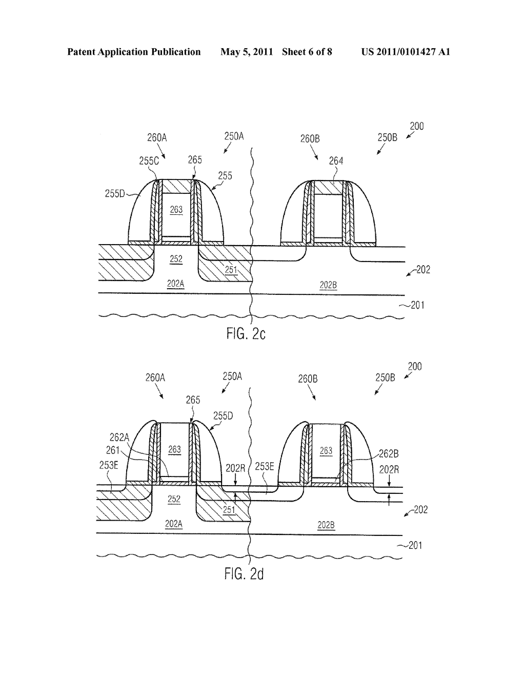 TRANSISTOR INCLUDING A HIGH-K METAL GATE ELECTRODE STRUCTURE FORMED PRIOR TO DRAIN/SOURCE REGIONS ON THE BASIS OF A SUPERIOR IMPLANTATION MASKING EFFECT - diagram, schematic, and image 07