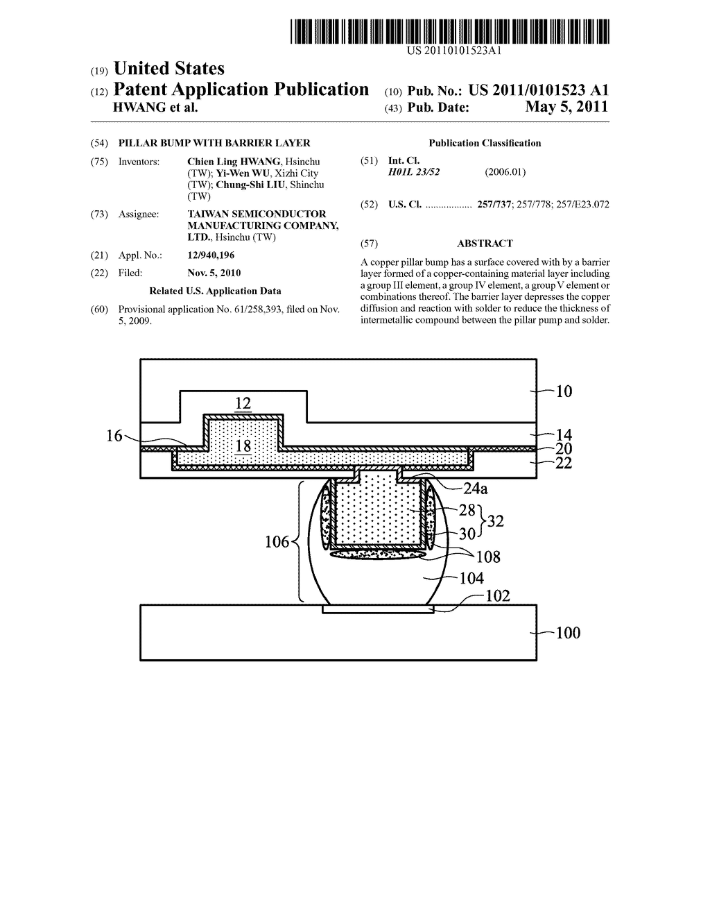 PILLAR BUMP WITH BARRIER LAYER - diagram, schematic, and image 01