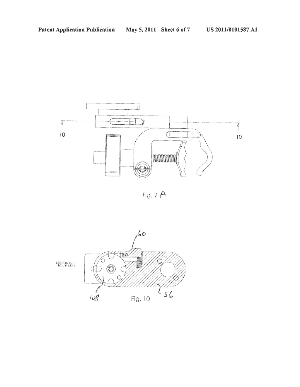 COMPACT SUPPORT CLAMP WITH ROTATING EQUIPMENT ATTACHMENT AND JAW OPERATOR - diagram, schematic, and image 07