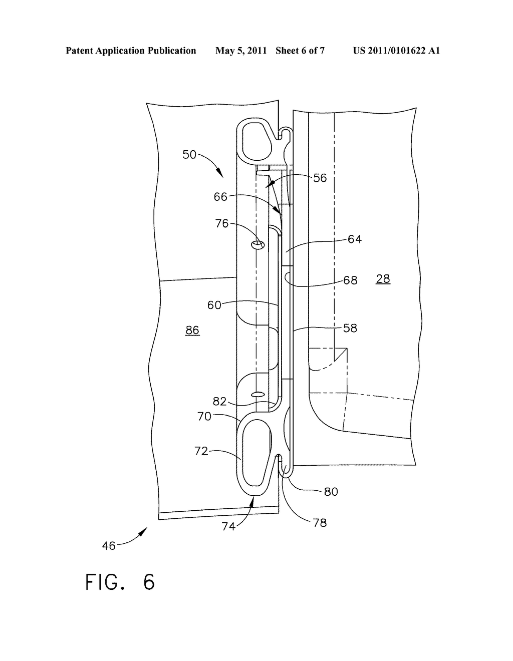 BAFFLE SEAL FOR GAS TURBINE ENGINE THRUST REVERSER - diagram, schematic, and image 07