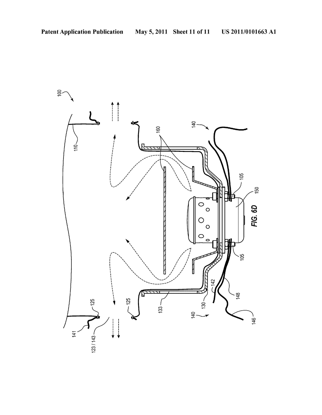 INFLATABLE AIRBAG ASSEMBLY WITH AN AIRBAG HOUSING VENT PANEL - diagram, schematic, and image 12