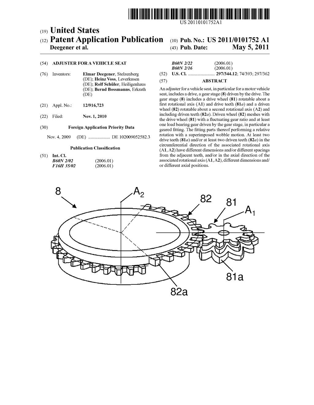 ADJUSTER FOR A VEHICLE SEAT - diagram, schematic, and image 01