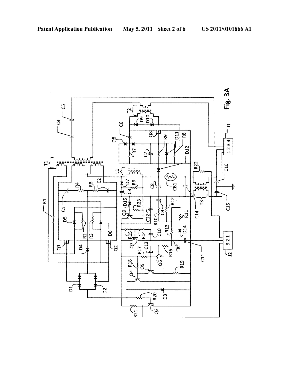 Multiple failure detection shutdown protection circuit for an electronic ballast - diagram, schematic, and image 03