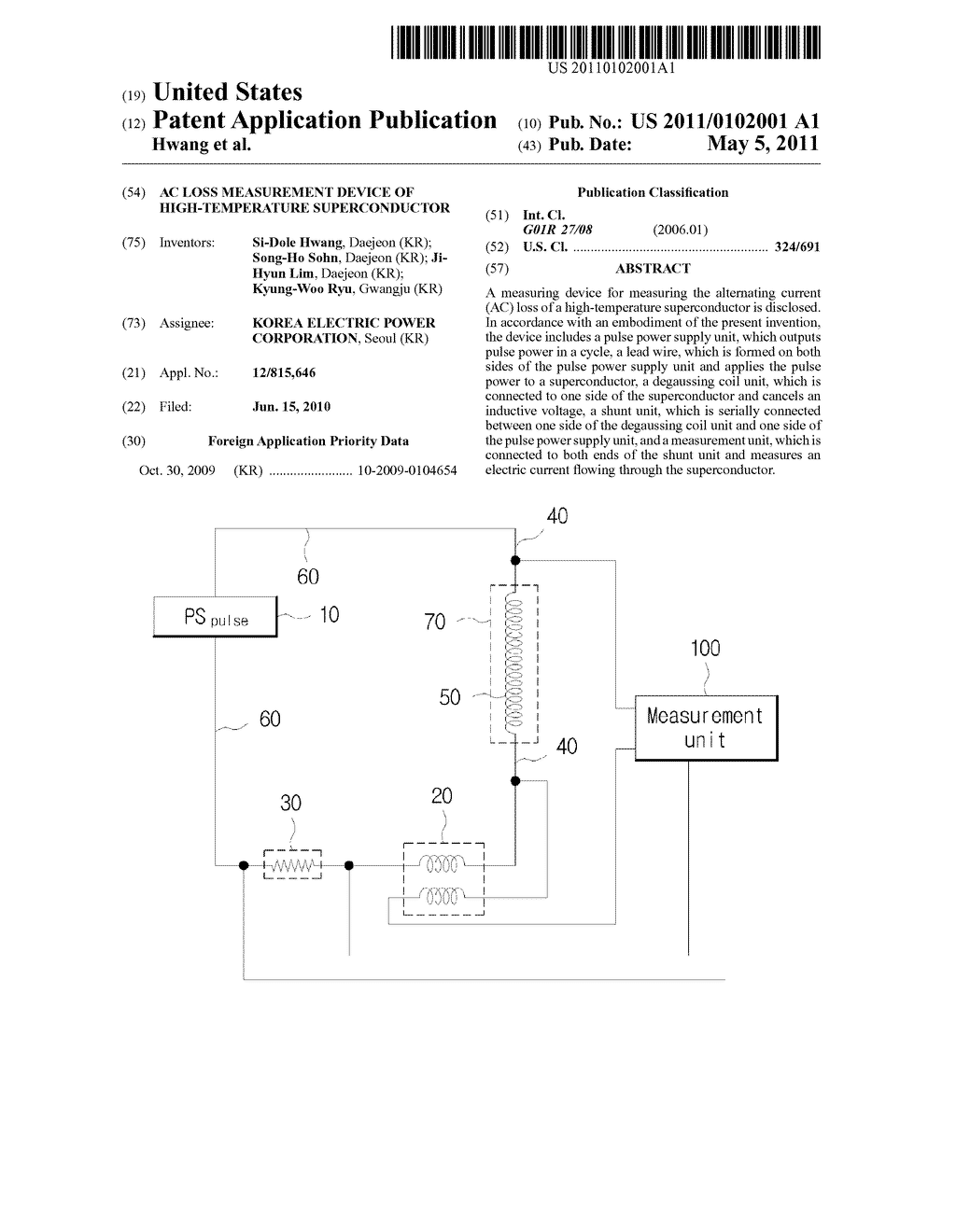 AC LOSS MEASUREMENT DEVICE OF HIGH-TEMPERATURE SUPERCONDUCTOR - diagram, schematic, and image 01