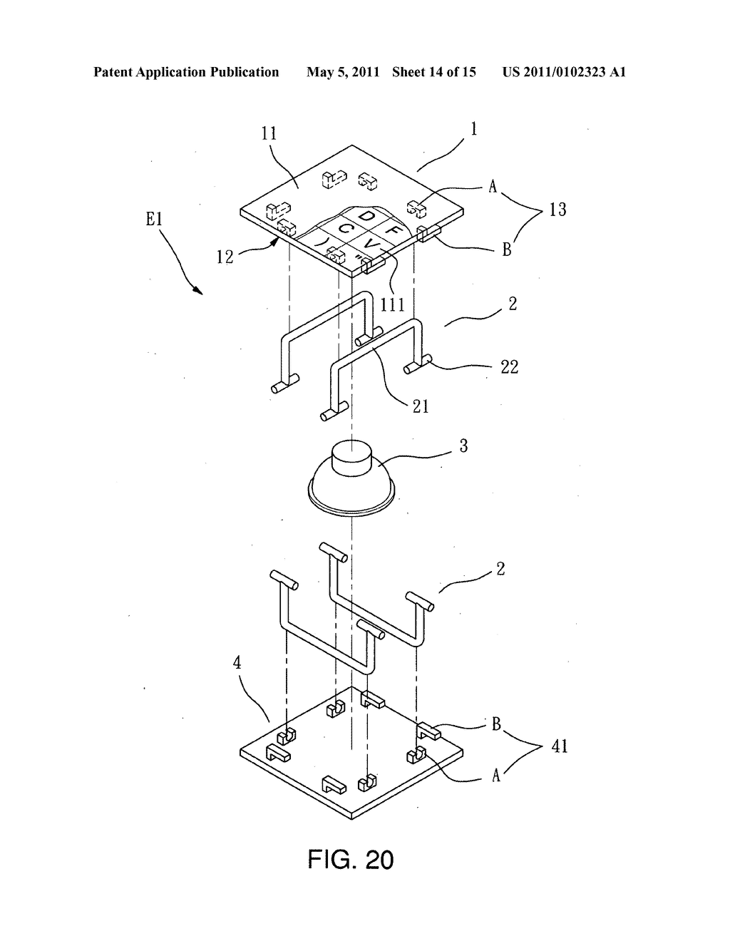 Keyboard having multi-axis balance touch keys - diagram, schematic, and image 15