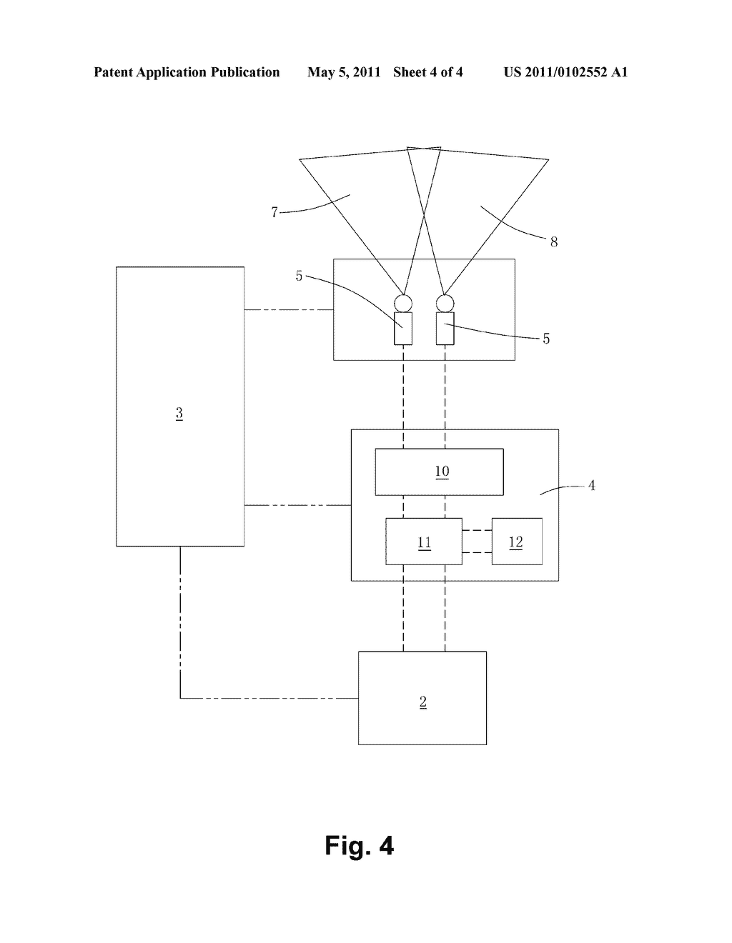 ON-VEHICLE THREE-DIMENSIONAL VIDEO SYSTEM AND METHOD OF MONITORING THE SURROUNDING ENVIRONMENT OF A VEHICLE USING THE SAME - diagram, schematic, and image 05