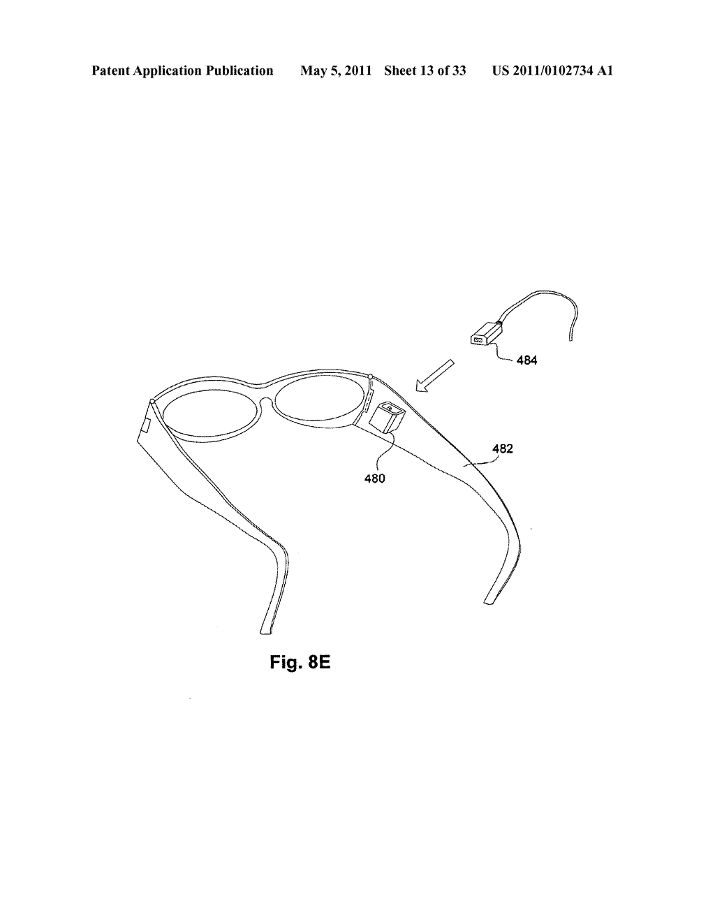 Eyeglasses with a printed circuit board - diagram, schematic, and image 14