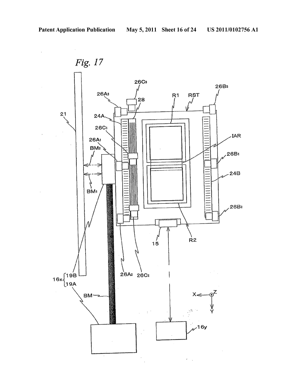 MOVABLE BODY DRIVE METHOD, MOVABLE BODY DRIVE SYSTEM, PATTERN FORMATION METHOD, PATTERN FORMING APPARATUS, EXPOSURE METHOD, EXPOSURE APPARATUS, AND DEVICE MANUFACTURING METHOD - diagram, schematic, and image 17