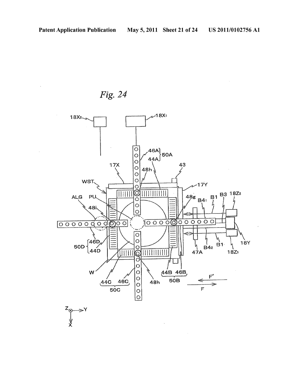 MOVABLE BODY DRIVE METHOD, MOVABLE BODY DRIVE SYSTEM, PATTERN FORMATION METHOD, PATTERN FORMING APPARATUS, EXPOSURE METHOD, EXPOSURE APPARATUS, AND DEVICE MANUFACTURING METHOD - diagram, schematic, and image 22