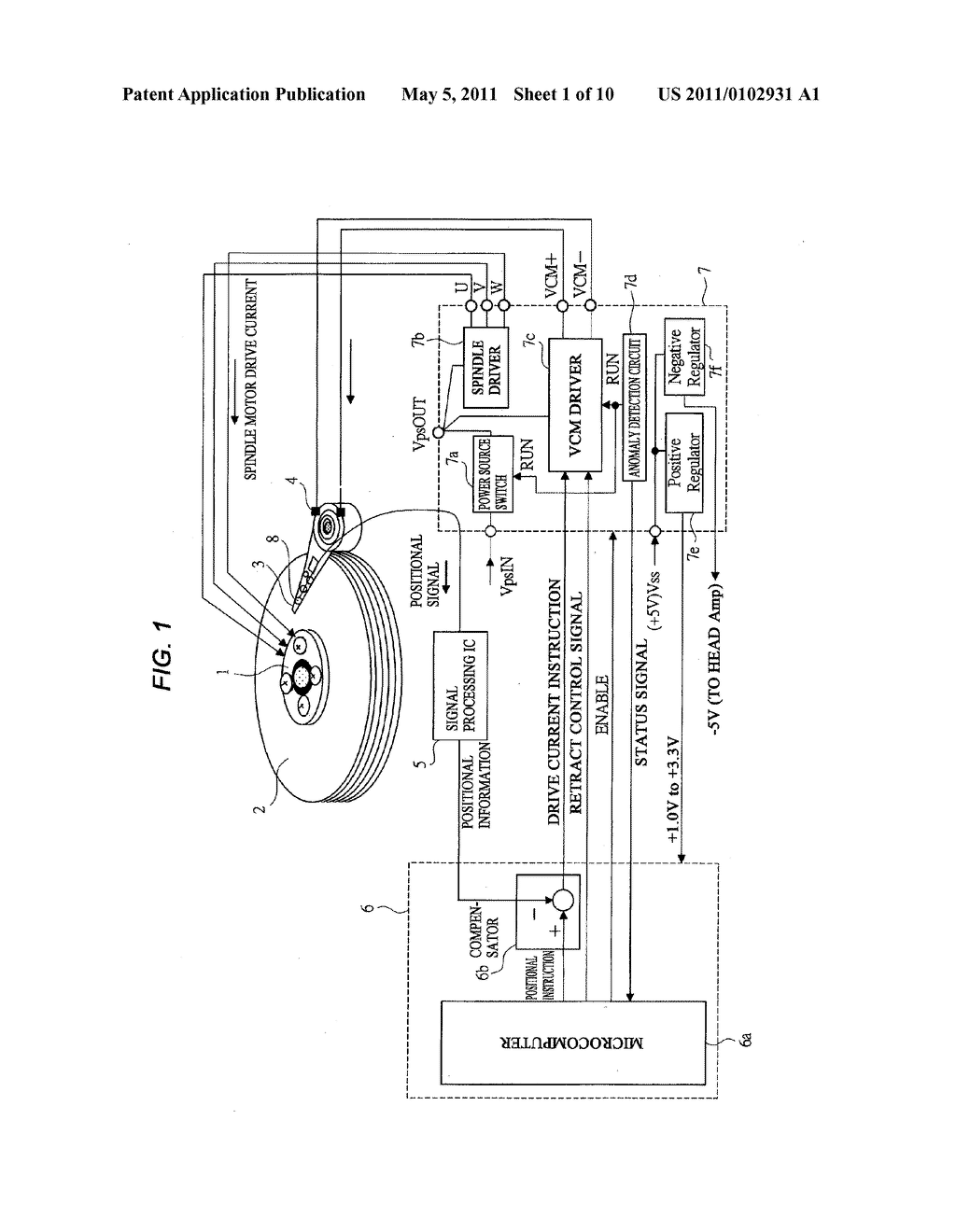 HARD DISC DEVICE CONTROL CIRCUIT AND HARD DISC DEVICE - diagram, schematic, and image 02