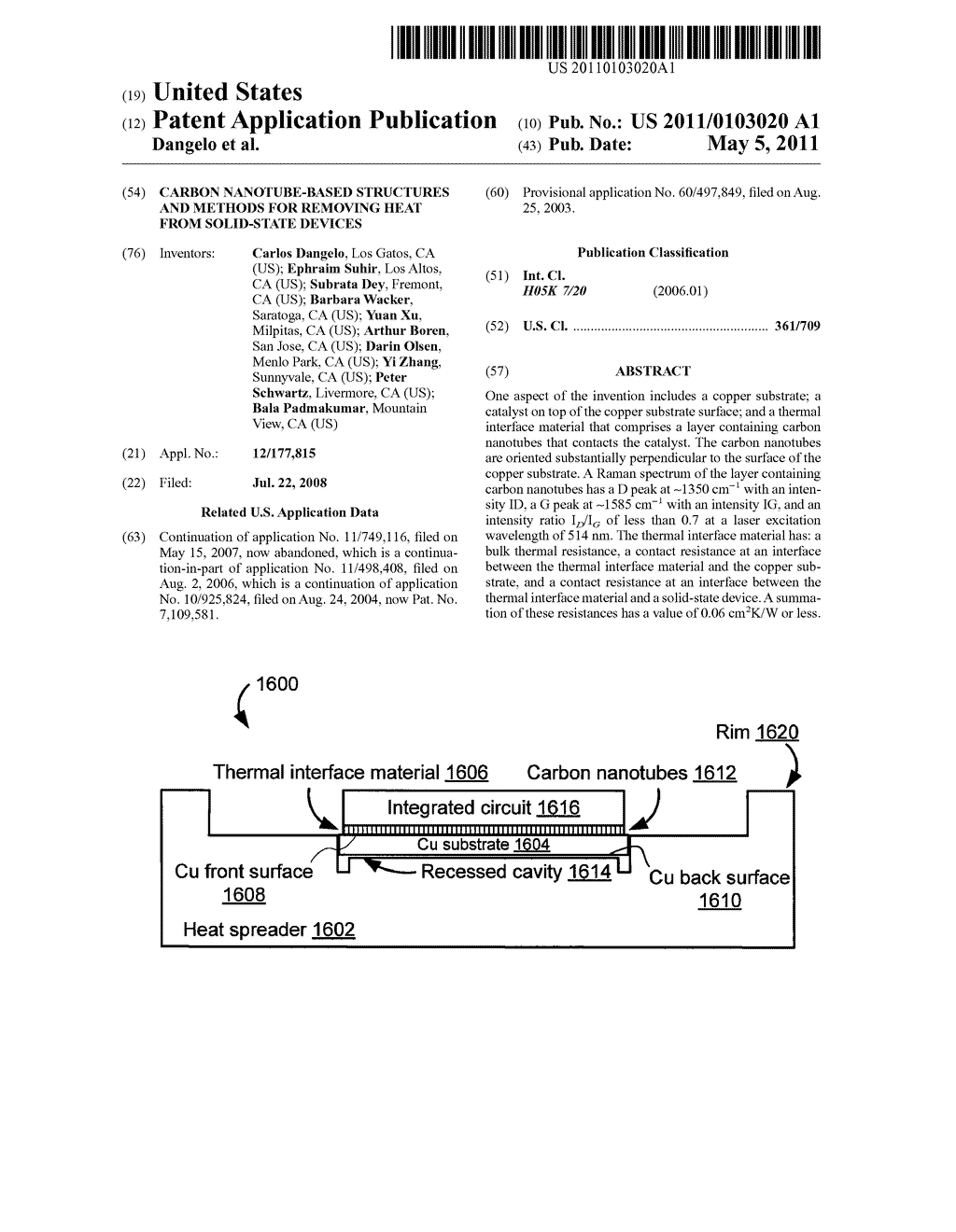 Carbon Nanotube-Based Structures and Methods for Removing Heat from Solid-State Devices - diagram, schematic, and image 01