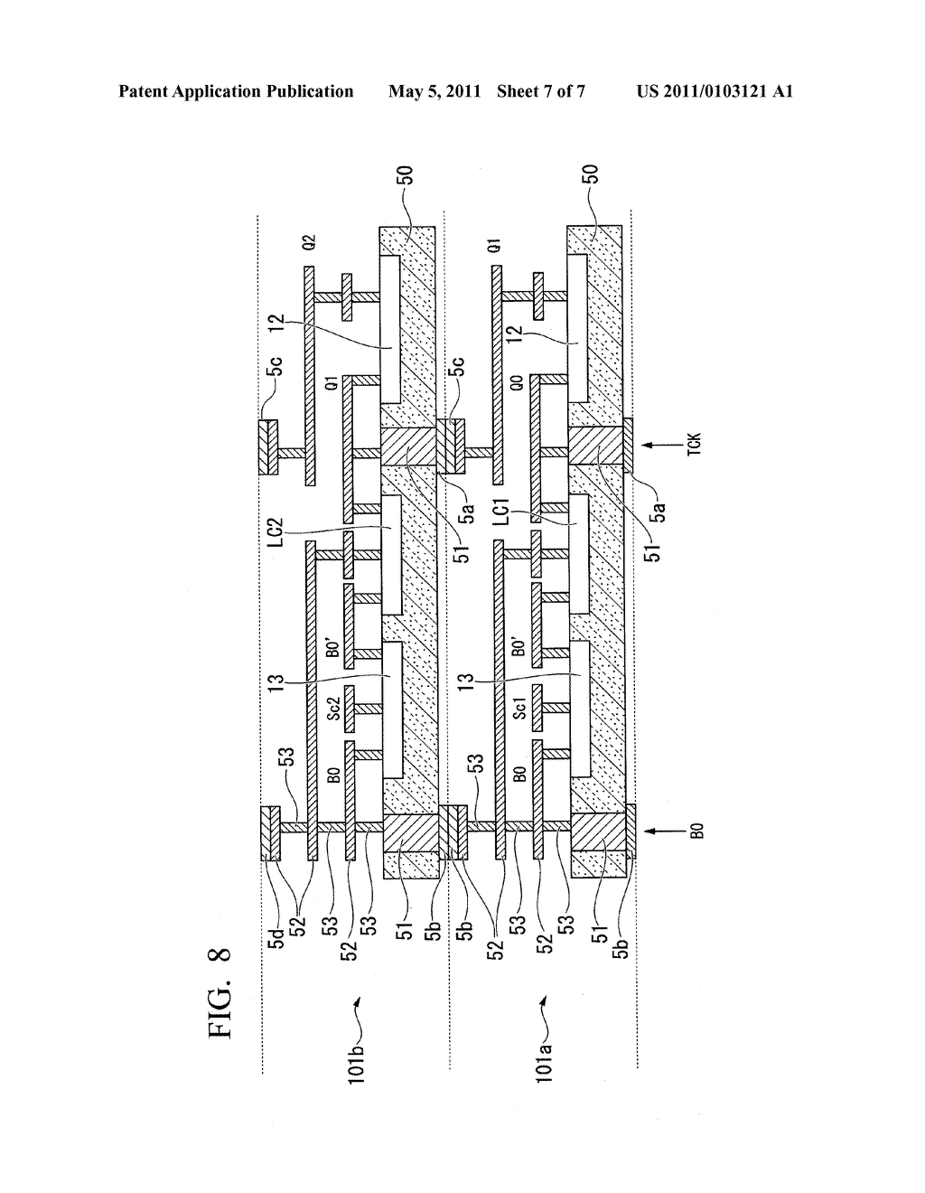 STACKED SEMICONDUCTOR DEVICE AND AUTOMATIC CHIP RECOGNITION SELECTION CIRCUIT - diagram, schematic, and image 08