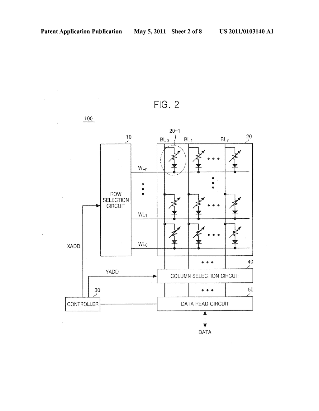 DATA READ CIRCUIT FOR PHASE CHANGE MEMORY DEVICE AND APPARATUSES INCLUDING THE SAME - diagram, schematic, and image 03